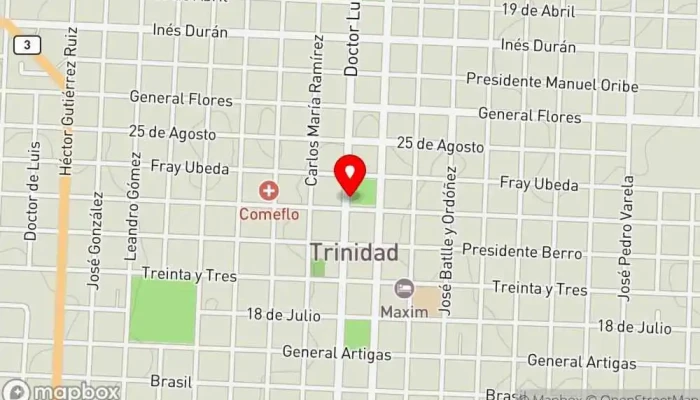 mapa de El fape Hamburguesería en Trinidad