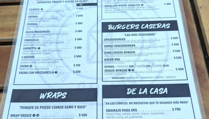 El Farolito:  Menu - Bar