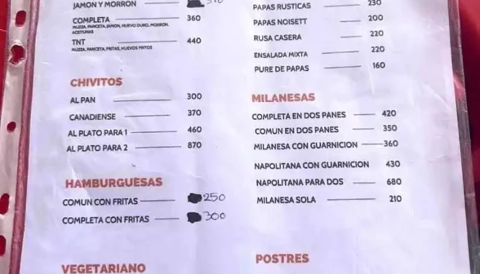 El Fogon:  Menu