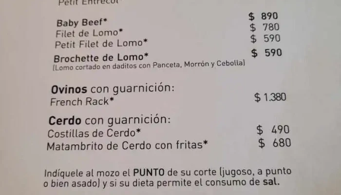 El Fogon Menu