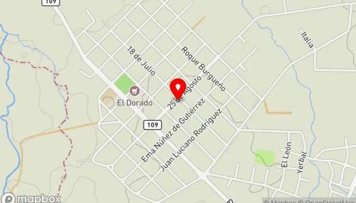 mapa de El Fogón Parrilla y Restaurant Parrilla en Aiguá