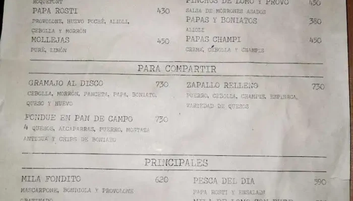 El Fondito:  Menu - Restaurante de comida rápida