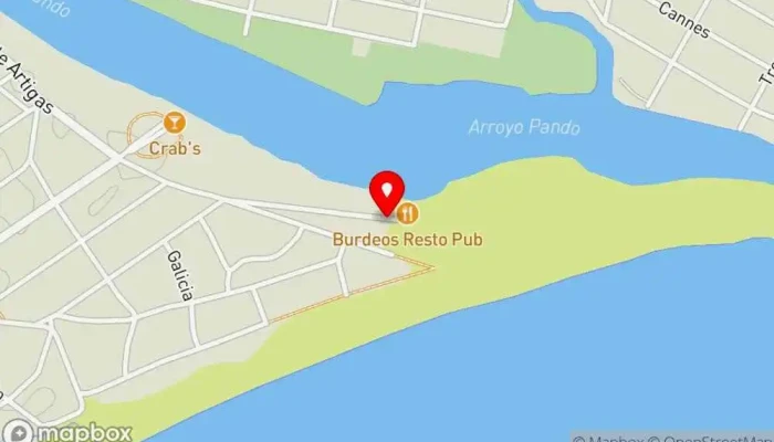 mapa de El Foque Pub restaurante en Ciudad de la Costa