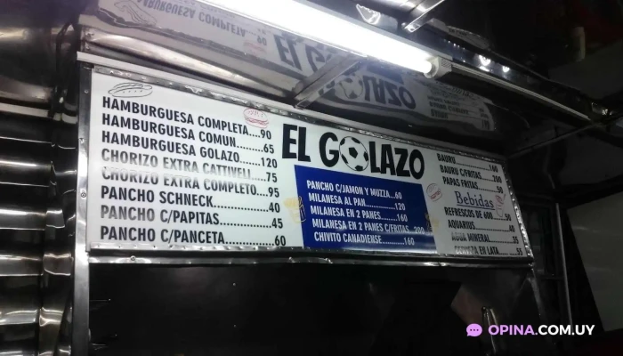 El Golazo:  Menu - Restaurante