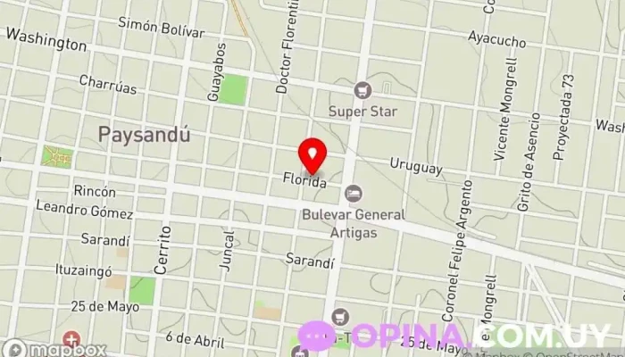 mapa de El Gran Remate Agentes inmobiliarios en Paysandú