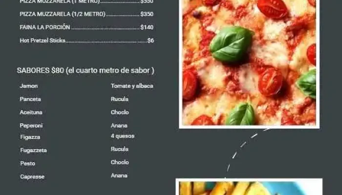 El Horno De Cacho:  Menu - Pizzería