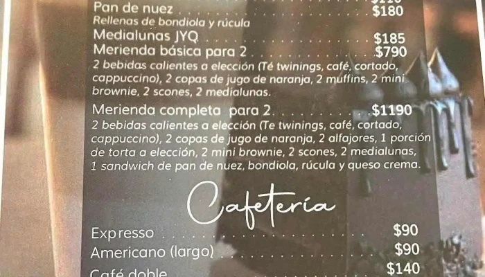 El Italiano:  Menu