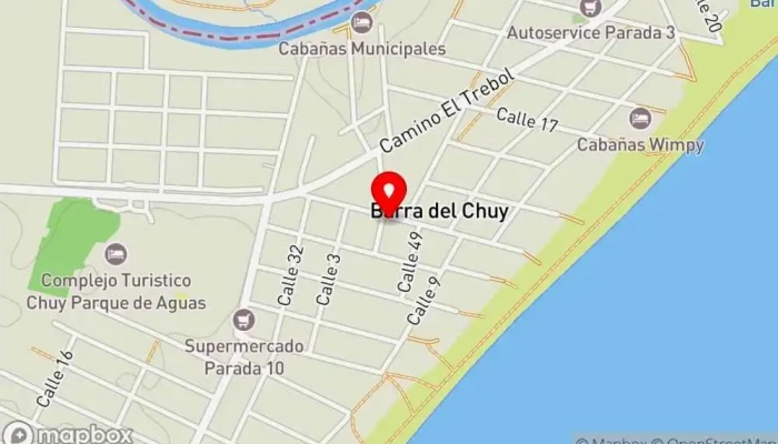 mapa de El juncal Pizzería en Barra del Chuy