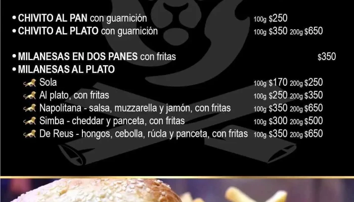 El Leon De Reus:  Menu - Bar