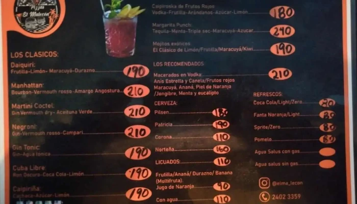 El Malecon:  Menu