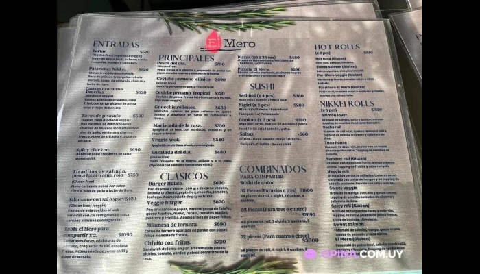 El Mero:  Menu - Restaurante