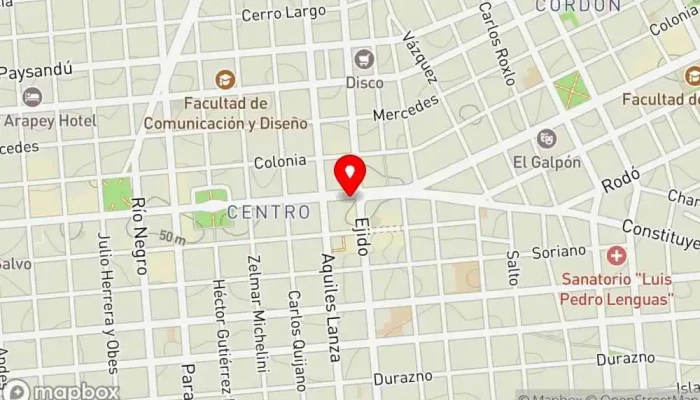 mapa de El Mesón Español Restaurante en Montevideo