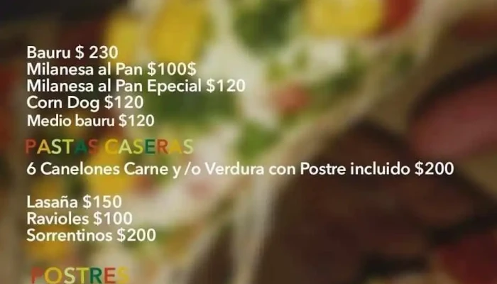 El Mito Del Bajon:  Menu - Restaurante de comida para llevar