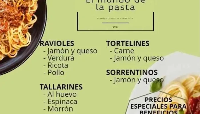 El Mundo De La Pasta:  Menu