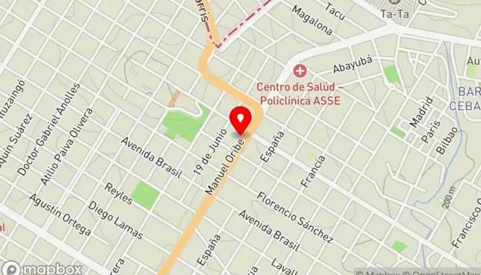 mapa de El Nuevo Ronny Restaurante en Rivera