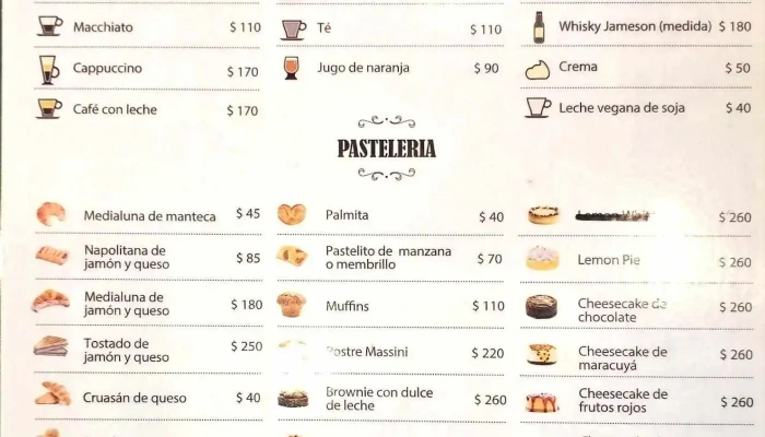 El Palacio Del Cafe Menu - Cafetería