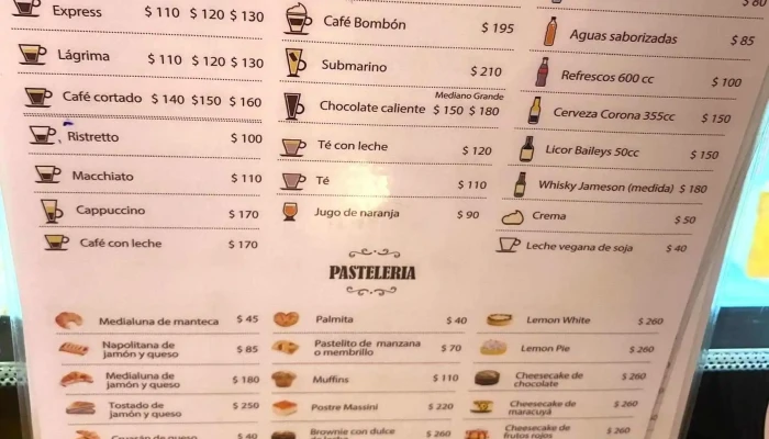 El Palacio Del Cafe Menu