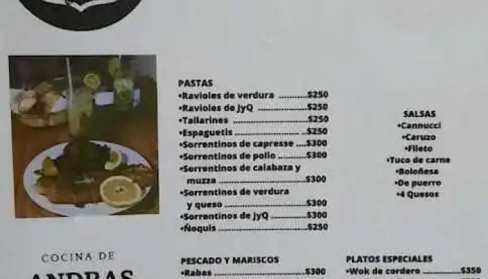 El Paso 18 Menu