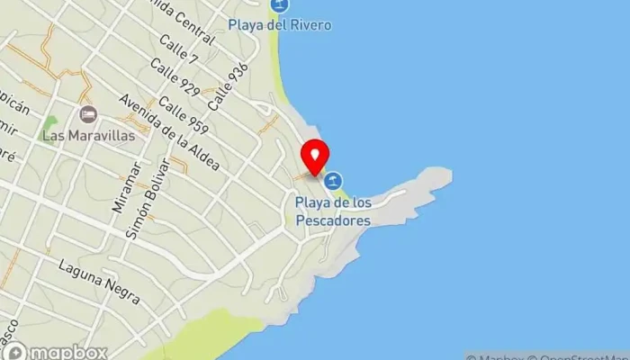 mapa de El Patio Oriental Pub restaurante en Punta del Diablo