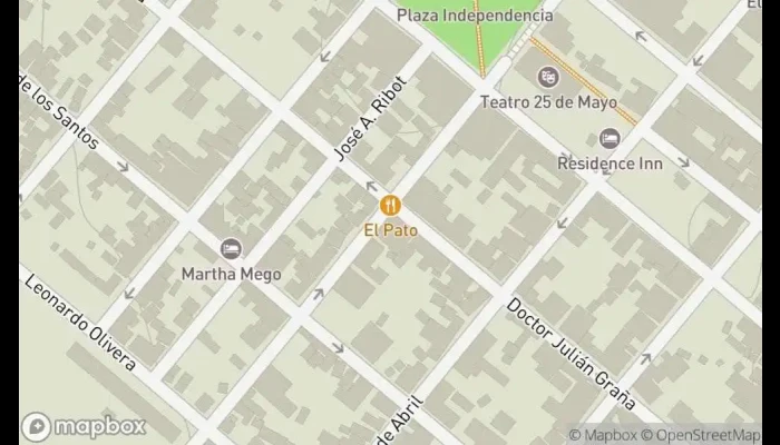 mapa de El Pato Restaurante en Rocha