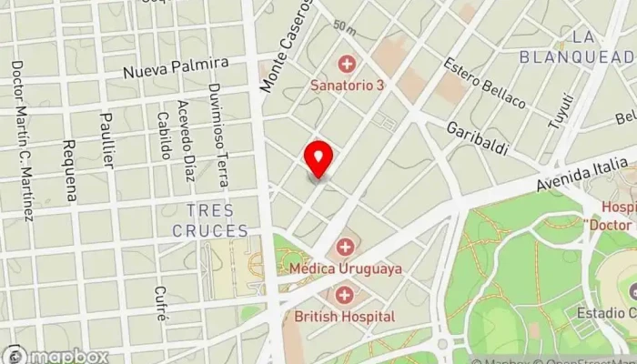 mapa de El Punto Ideal Restaurante especializado en fideos en Montevideo