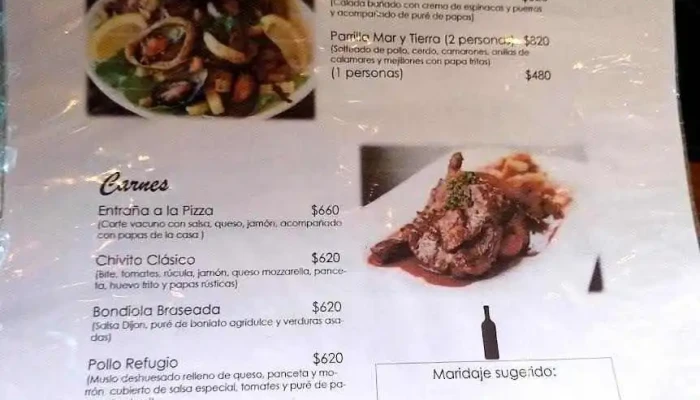 El Refugio:  Menu - Parrilla