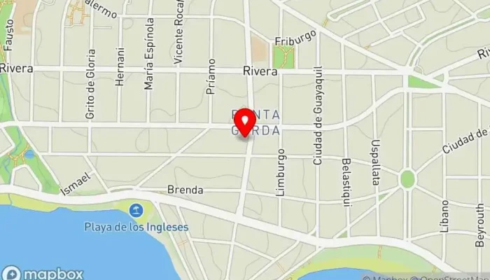 mapa de El Rey Del Chivito Restaurante de comida rápida en Montevideo