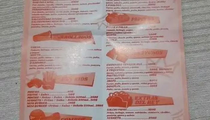 El Rey Del Sabor:  Menu