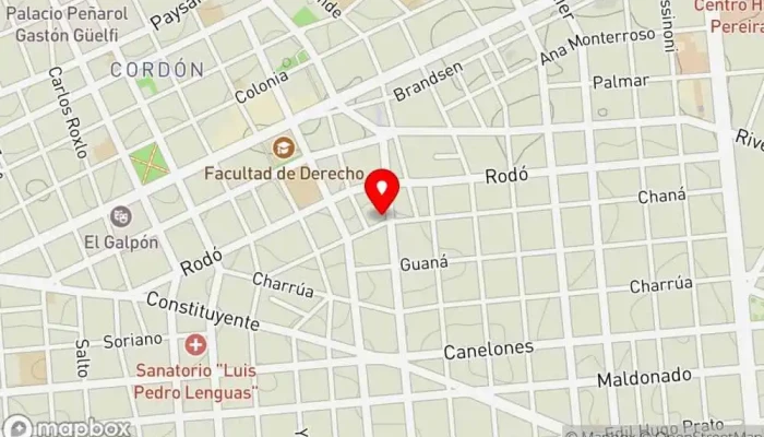 mapa de El Sótano Pub restaurante en Montevideo