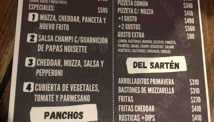 El Sotano Menu - Pub restaurante