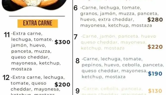 El Viejo Pereira:  Menu