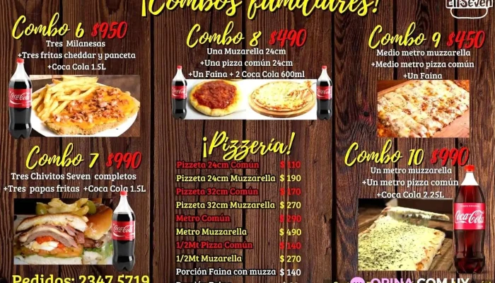 Eli Seven Pizzeria Rotiseria Milanesas Chivitos Helados Empanadas Y Bebidas Menu