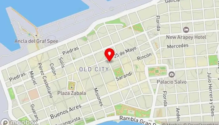 mapa de EM Restaurante, Cafetería en Montevideo