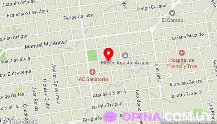 mapa deHospital cardiovascular EMERGENCIA MOVIL TREINTA Y TRES en Treinta y Tres mapa de EMERGENCIA MOVIL TREINTA Y TRES Hospital cardiovascular en Treinta y Tres