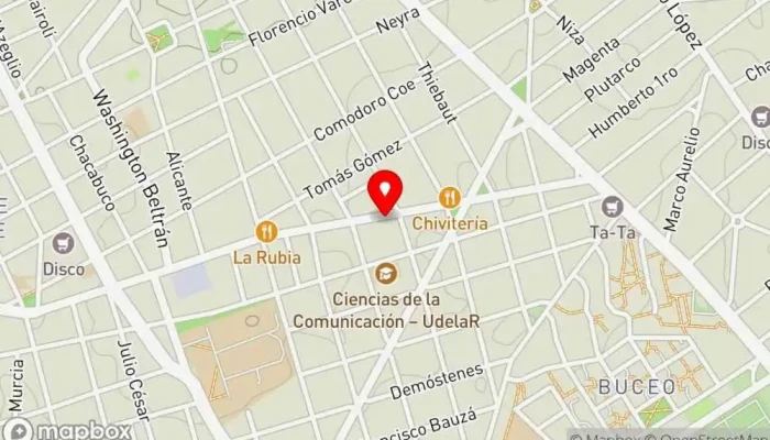 mapa de Empanadas Mafalda Buceo Restaurante de comida rápida en Montevideo