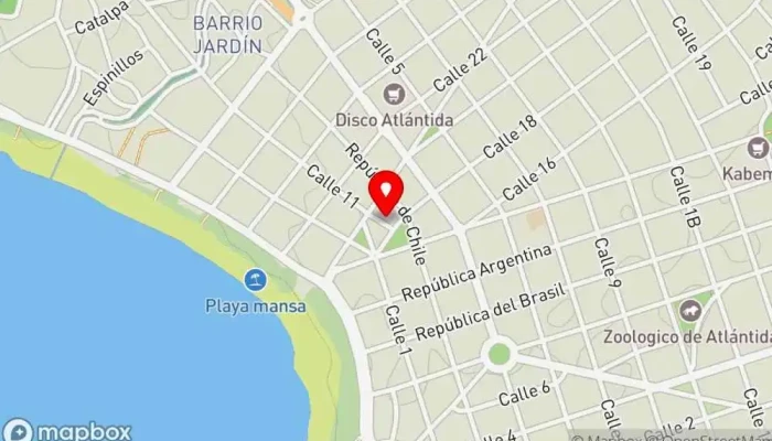 mapa de Empanadas Restaurante en Atlántida