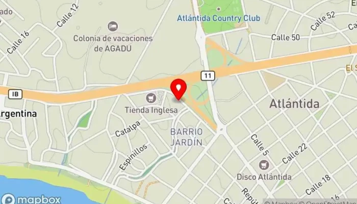 mapa de Empanadas Santa Fe Restaurante de comida rápida en Atlántida