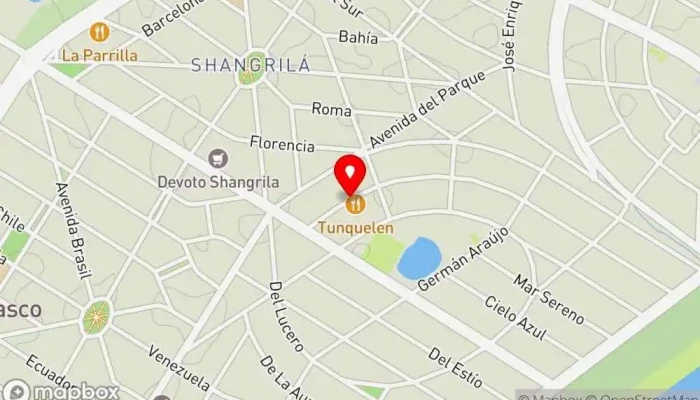 mapa de Empanadas Tunquelen Restaurante de comida rápida, Restaurante en Ciudad de la Costa