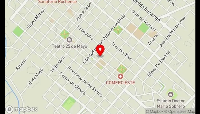 mapa de Empanadas y Pastas La Abuelita Restaurante de comida rápida, Restaurante especializado en fideos en Rocha