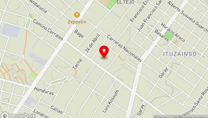 mapa de Empanadas Y Piezzetas Toto Restaurante en Montevideo