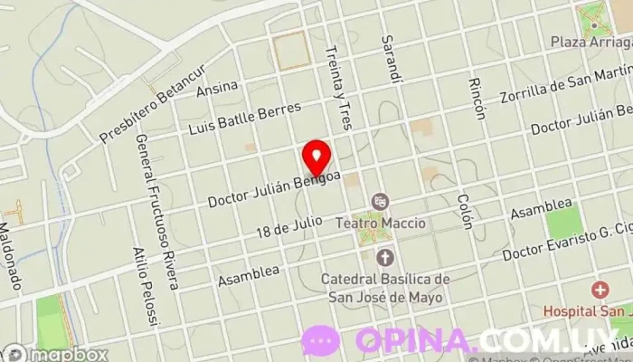 mapa de English Institute Academia de idiomas en San José de Mayo