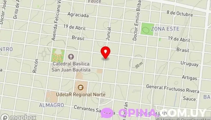 mapa de English Institute Salto Escuela en Salto