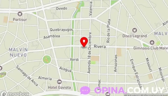 mapa de Entrenoterapia Clinica fisioterapia y ejercicio fisico para adultos mayores Clínica de fisioterapia, Gimnasio, Fisioterapeuta en Montevideo