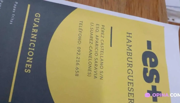 Es Hamburguesas Menu