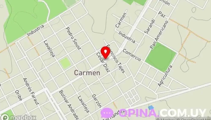 mapa de Esc. 12 Gladys Santiago. Durazno Escuela en Villa del Carmen