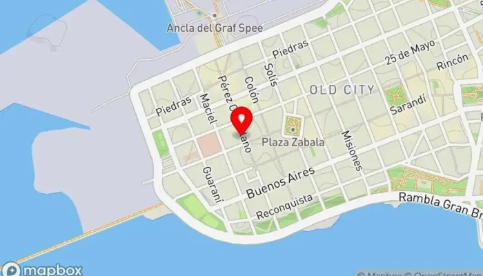 mapa de Escondite Restaurante, Restaurante de fusión, Lounge, Pizzería en Montevideo