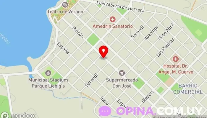 mapa de Escribanía e Inmobiliaria Salaberry Mazzilli Agencia inmobiliaria, Notaría, Agentes inmobiliarios en Fray Bentos