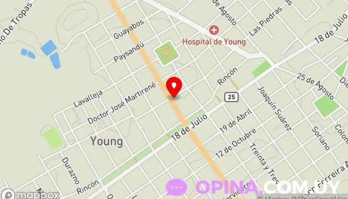 mapa de Escribania Marisa Diaz Notaría en Young