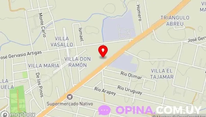 mapa de Escribania Sanguinetti Agencia inmobiliaria en Barros Blancos