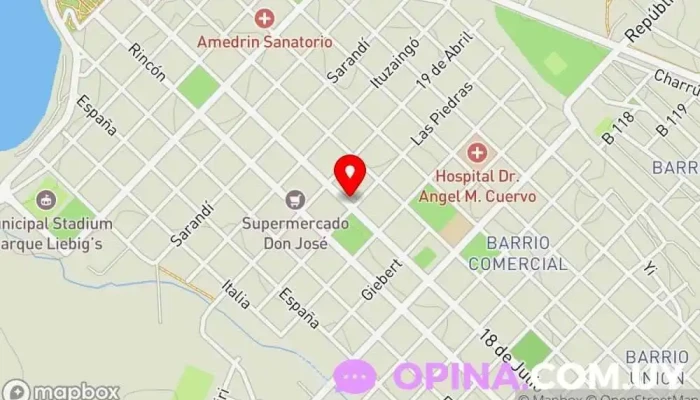 mapa de ESCRIBANO MARCOS DEMASI MOREIRA Agentes inmobiliarios en Fray Bentos